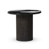 Ruben End Table 23.75" - Smoked Black Cast Glass