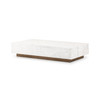 Masera Marble Coffee Table 60" - White Carrara Marble