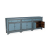 Amherst 104" Reclaimed Pine 3-Drawer 6-Door Cabinet-Blue Amherst 104" Reclaimed Pine 3-Drawer 6-Door Cabinet-Blue