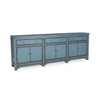 Amherst 104" Reclaimed Pine 3-Drawer 6-Door Cabinet-Blue Amherst 104" Reclaimed Pine 3-Drawer 6-Door Cabinet-Blue