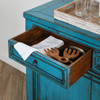 Amherst Reclaimed Wood 4-Drawer 4-Door Cabinet -Antique Blue 87"