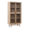 Longs Peak Mindi Wood Cabinet with Glass Doors