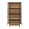 Longs Peak Mindi Wood Cabinet with Glass Doors