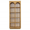 DiCaprio 78.5" Natural Mindi Wood and Slim Rattan Bookcase DiCaprio 78.5" Natural Mindi Wood and Slim Rattan Bookcase