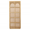 DiCaprio 78.5" Natural Mindi Wood and Slim Rattan Bookcase DiCaprio 78.5" Natural Mindi Wood and Slim Rattan Bookcase