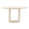 Sysla 54" Round Light Natural Mango Woood Dining Table