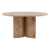 Pia 60" Round Light Natural Oak Wood Dining Table Pia 60" Round Light Natural Oak Wood Dining Table