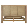 Franco Rubberwood Eastern King Bed in  Natural Oak Veneer