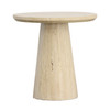 Burns Natural Travertine Stone Side Table
