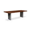 Brooks - Dining Table - Cast Slab Base - 40" x 92" - Americano Top - Antique Nickel Base