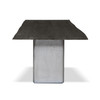 Brooks - Dining Table - Cast Slab Base - 40" x 92" - Ebonized Top - Antique Nickel Base Brooks - Dining Table - Cast Slab Base - 40" x 92" - Ebonized Top - Antique Nickel Base