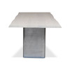 Brooks - Dining Table - Cast Slab Base - 40" x 92" - White Wash Top - Antique Nickel Base