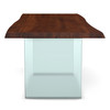 Brooks - Dining Table - Glass Base - 40" x 116" - Americano Top - Clear Glass Base