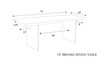 Brooks - Dining Table - Glass Base - 40" x 79" - Sandblasted Grey Top - Clear Glass Base