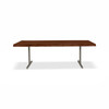Brooks - Dining Table - T Base - 40" x 79" - Americano Top - Pewter Base