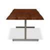 Brooks - Dining Table - T Base - 40" x 79" - Americano Top - Pewter Base