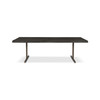 Brooks - Dining Table - T Base - 40" x 79" - Ebonized Top - Brass Base