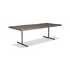 Brooks - Dining Table - T Base - 40" x 79" - Sandblasted Grey Top - Pewter Base