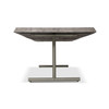 Brooks - Dining Table - T Base - 40" x 79" - Sandblasted Grey Top - Pewter Base