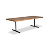 Brooks - Dining Table - T Base - 40" x 79" - Teak Top - Black Base