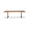 Brooks - Dining Table - T Base - 40" x 79" - Teak Top - Black Base