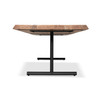 Brooks - Dining Table - T Base - 40" x 79" - Teak Top - Black Base