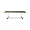 Brooks - Dining Table - T Base - 40" x 92" - Sandblasted Grey Top - Black Base