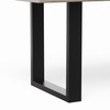 Brooks - Dining Table - U Base - 40" x 116" - Sandblasted Grey Top - Black Base