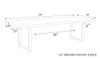Brooks - Dining Table - U Base - 40" x 116" - White Wash Top - Black Base