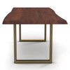 Brooks - Dining Table - U Base - 40" x 79" - Americano Top - Brass Base Brooks - Dining Table - U Base - 40" x 79" - Americano Top - Brass Base