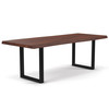 Brooks - Dining Table - U Base - 40" x 92" - Americano Top - Black Base