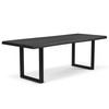 Brooks - Dining Table - U Base - 40" x 92" - Ebonized Top - Black Base