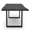 Brooks - Dining Table - U Base - 40" x 92" - Ebonized Top - Black Base
