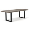 Brooks - Dining Table - U Base - 40" x 92" - Sandblasted Grey Top - Black Base Brooks - Dining Table - U Base - 40" x 92" - Sandblasted Grey Top - Black Base