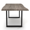 Brooks - Dining Table - U Base - 40" x 92" - Sandblasted Grey Top - Black Base Brooks - Dining Table - U Base - 40" x 92" - Sandblasted Grey Top - Black Base