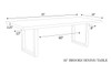 Brooks - Dining Table - U Base - 40" x 92" - Sandblasted Grey Top - Pewter Base