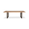 Brooks - Dining Table - U Base - 40" x 92" - Teak Top - Brass Base