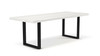Brooks - Dining Table - U Base - 40" x 92" - White Wash Top - Black Base