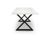 Brooks - Dining Table - X Base - 40" x 116" - White Wash Top - Black Base