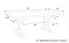 Brooks - Dining Table - X Base - 40" x 79" - Ebonized Top - Brass Base