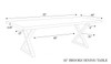 Brooks - Dining Table - X Base - 40" x 92" - Sandblasted Grey Top - Black Base