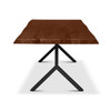 Brooks - Dining Table - Y Base - 40" x 116" - Americano Top - Black Base