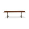 Brooks - Dining Table - Y Base - 40" x 116" - Americano Top - Pewter Base