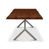 Brooks - Dining Table - Y Base - 40" x 116" - Americano Top - Pewter Base