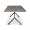 Brooks - Dining Table - Y Base - 40" x 116" - Sandblasted Grey Top - Pewter Base