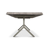 Brooks - Dining Table - Y Base - 40" x 116" - Sandblasted Grey Top - Pewter Base