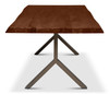 Brooks - Dining Table - Y Base - 40" x 79" - Americano Top - Brass Base Brooks - Dining Table - Y Base - 40" x 79" - Americano Top - Brass Base