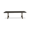 Brooks - Dining Table - Y Base - 40" x 79" - Ebonized Top - Brass Base