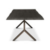 Brooks - Dining Table - Y Base - 40" x 79" - Ebonized Top - Brass Base