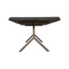Brooks - Dining Table - Y Base - 40" x 79" - Ebonized Top - Brass Base
